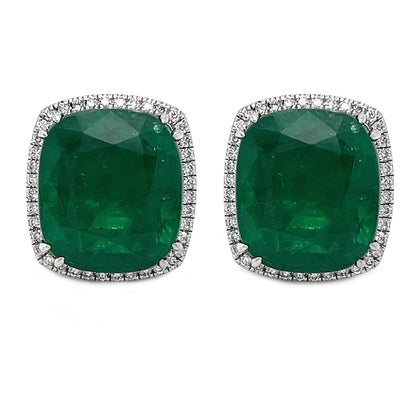 19.23 Carat Natural Mined Emerald Diamond 18KT White Gold