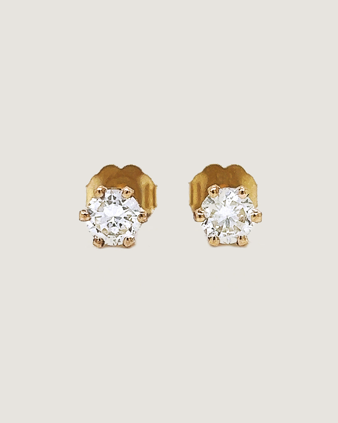 Paloma Round Diamond Stud Earrings