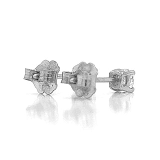 Natural Mined Round Cut Diamond Stud Earrings White Gold