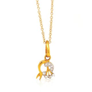 Natural Mined Diamond Cocktail Pendant 18KT Yellow Gold