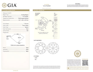 Natural Mined Old Euro Cut Fancy Yellow Diamonds with Round Cut Natural Diamond Yellow Gold GIA Certified