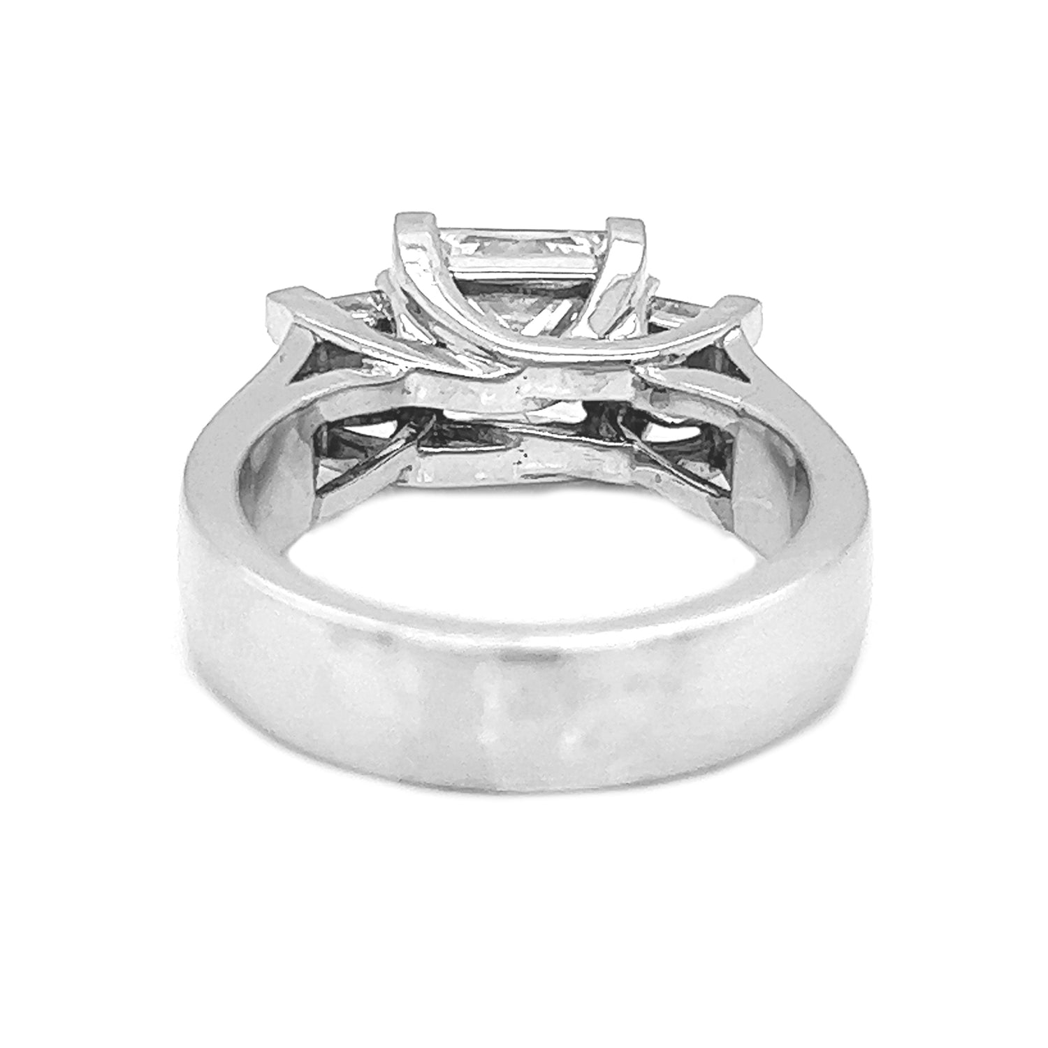 3.09 Carat Natural Mined GIA Certified Diamond Princess Platinum Ring