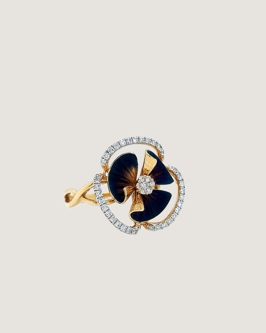 Petal Diamond Flower Fancy Cocktail Ring