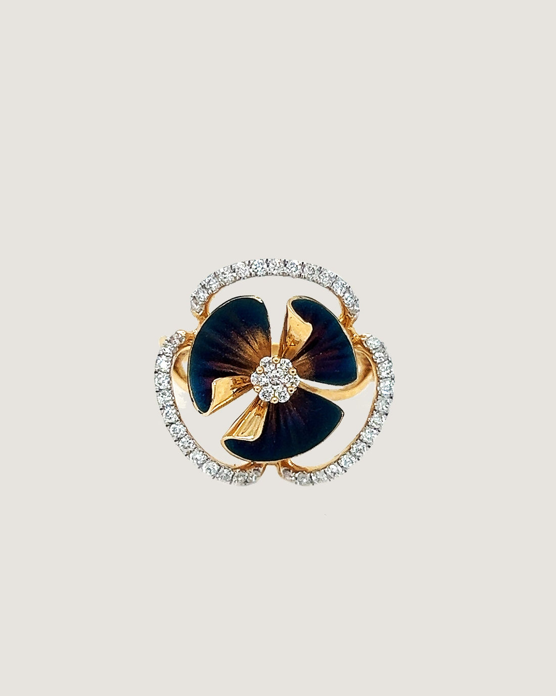 Petal Diamond Flower Fancy Cocktail Ring