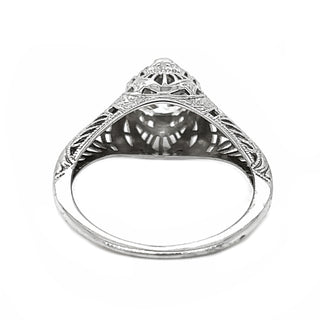 Natural Old Euro Diamond Solitaire Ring, EGL Certified, in White Gold