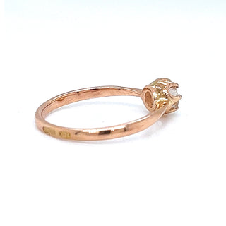 Natural Old Euro Diamond Solitaire Ring, in Rose Gold