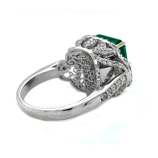 6.23 Carat Natural Mined AGL Certified Emerald Diamond 18KT White Gold