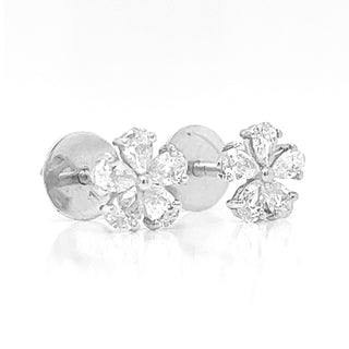 Ella Pear Shaped Diamond Stud Earrings