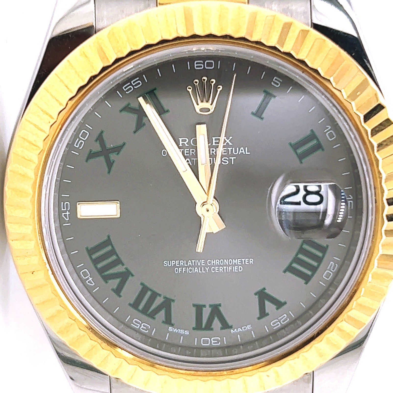 Rolex Datejust Wimbeldon 41MM Two-Tone Stainless Steel