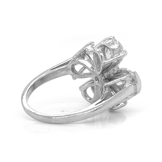 Lucky Charm Pear Shaped Diamond 4 Leaf Clover Ring